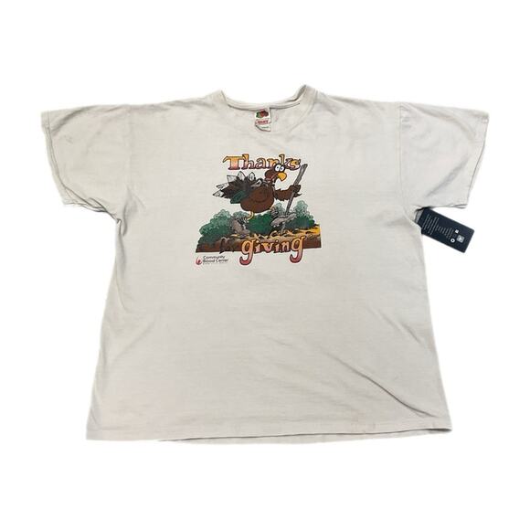 Hanes Other - Vintage Thanksgiving Heavy Fruit of the Loom T-Shirt